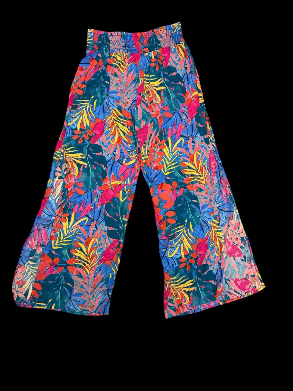 NWT-Kona Sol Women’s Tropical Wide-Leg Split Pants Boho Travel Beach Size Small - Picture 5 of 12